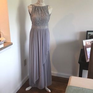 Gray bridesmaid dress